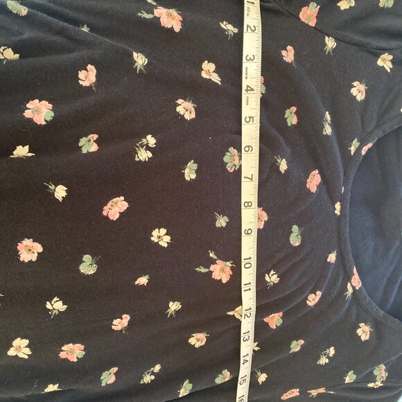 GAP Maternity‎ Navy Floral T-Shirt Dress Size Small C2 - Picture 4 of 5